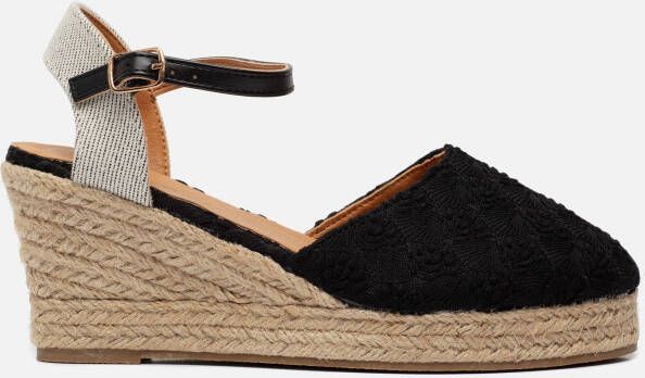 Supercracks Espadrilles zwart Synthetisch