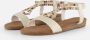Supercracks Sandalen beige Textiel - Thumbnail 1