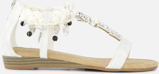 Supercracks Sandalen wit Imitatieleer
