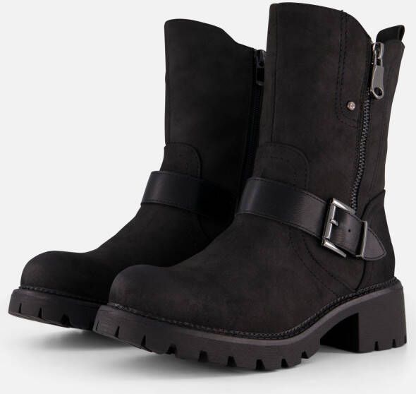 Super Cracks Supercracks gevoerde dames biker boots zwart