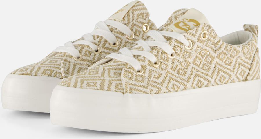 Supercracks Sneakers beige Textiel