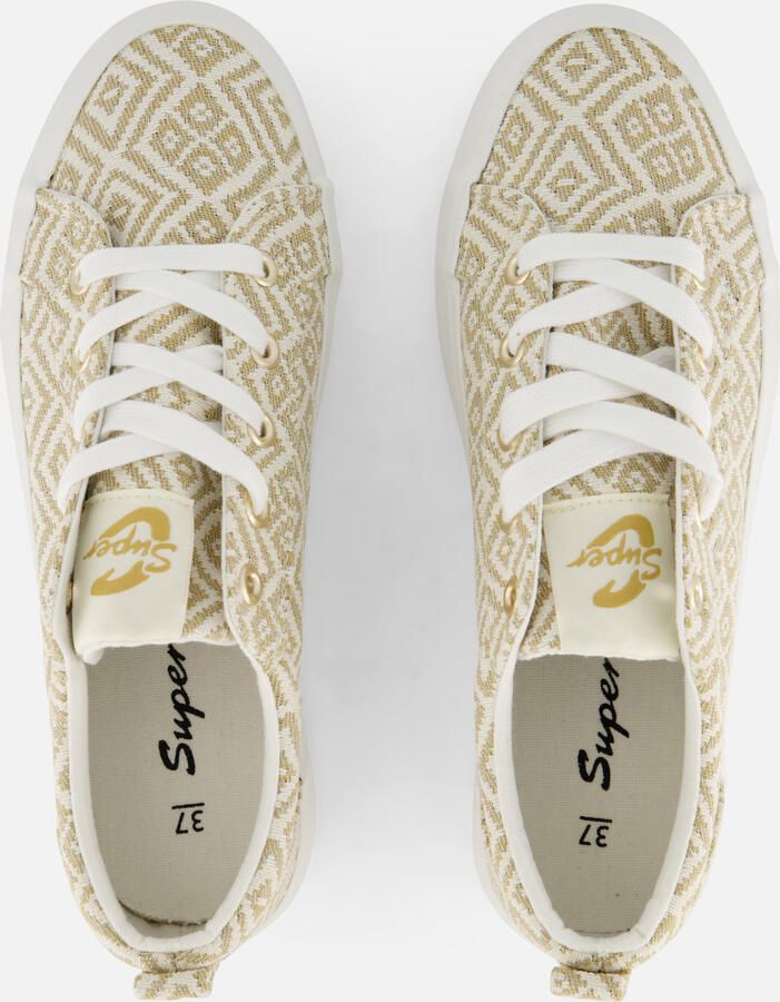 Supercracks Sneakers beige Textiel - Foto 3