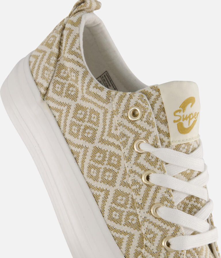 Supercracks Sneakers beige Textiel - Foto 2