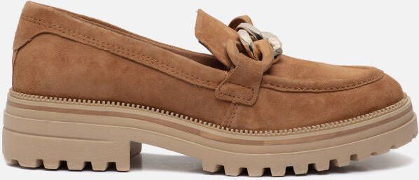 Tamaris Bruine Leren Loafers voor Dames Brown Dames