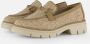 Tamaris Vegan geweven loafer met bruine accenten Beige Dames - Thumbnail 11