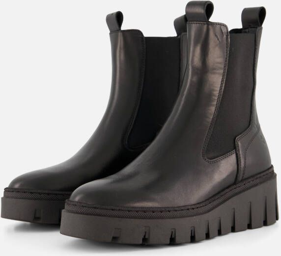 tamaris Chelsea boots zwart Leer