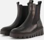 Tamaris dames chelsea boot leren laarzen enkellaars vrouwen leer M2549141 zwart - Thumbnail 2
