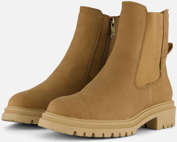 Tamaris Chelsea-boots blokhak combat boots enkellaars met stretch-inzet