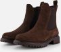 Tamaris dames Chelsea boot leren laarzen enkellaarzen dames M2542741 donkerbruin - Thumbnail 2