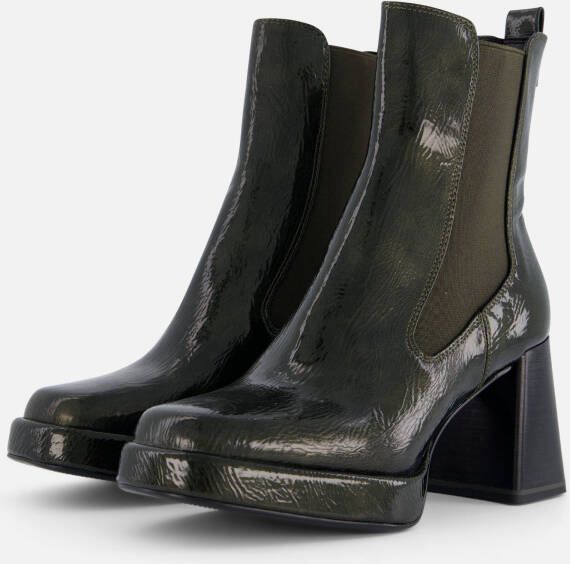 Tamaris Enkellaarsjes groen Imitatieleer Dames