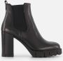 Tamaris Zwarte leren Chelsea laars met 6 cm hak Black Dames - Thumbnail 2