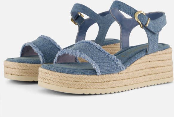 tamaris Espadrilles Denim blauw Textiel