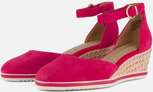 Tamaris Pumps met sleehak instapschoen riemzandan met modieuze jute-afwerking