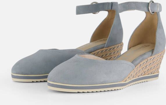 Tamaris Pumps met sleehak instapschoen riemzandan met modieuze jute-afwerking