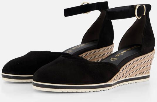 Tamaris Pumps met sleehak instapschoen wig-hak bandensandaal met modieuze jute-afwerking