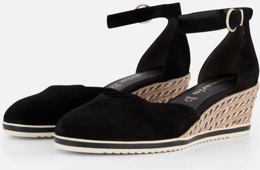 Tamaris Pumps met sleehak instapschoen wig-hak bandensandaal met modieuze jute-afwerking
