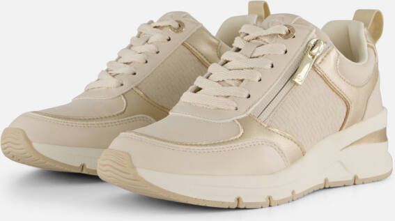 Tamaris Sneakers met sleehak vrijetijdsschoen lage schoen veterschoen met buitenrits