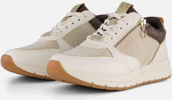Tamaris Sneakers met sleehak Almina vrijetijdsschoen lage schoen veterschoen in smalle vorm