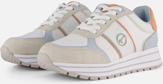 Tamaris Plateausneakers vrijetijdsschoen lage schoen veterschoen met gekleurde accenten