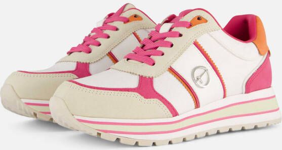 Tamaris Plateausneakers plateau vrijetijdsschoen halfschoen veterschoen in materiaalmix