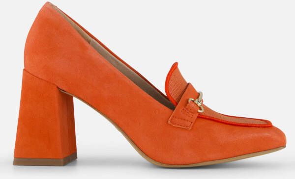 Tamaris Trendy Oranje Suède Pump met Zilveren Detail Orange Dames - Foto 2