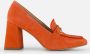 Tamaris Trendy Oranje Suède Pump met Zilveren Detail Orange Dames - Thumbnail 2