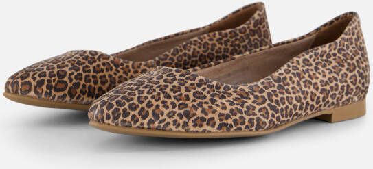 tamaris Leopard Ballerina's bruin Leer