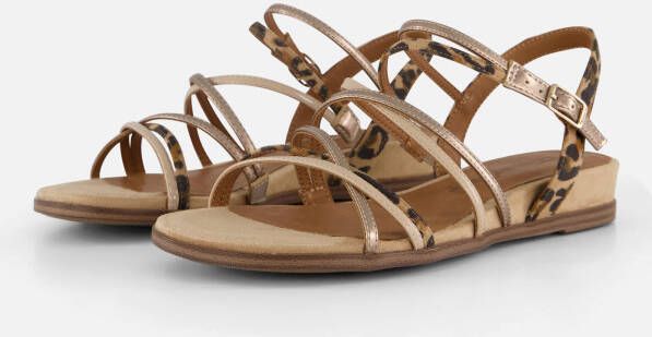 tamaris Leopard Sandalen beige Textiel