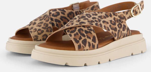 Tamaris Leopard Sandalen bruin Leer Dames