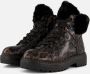 Tamaris Leopard Veterboots zwart Textiel - Thumbnail 2