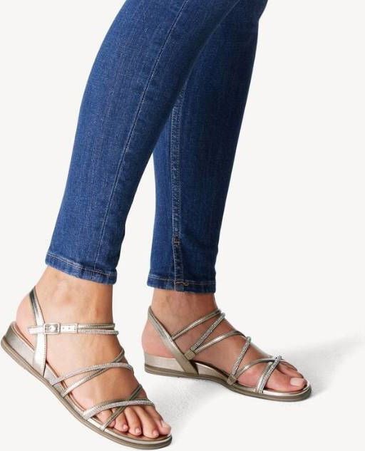 Tamaris Sleehaksandaaltjes zomerschoen sandaal sleehak met jute-beslag smalle vorm - Foto 16