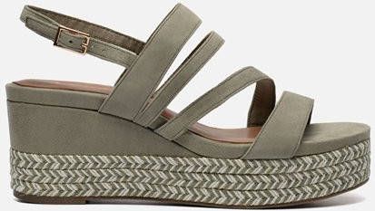 Tamaris Sandalen met sleehak groen - Schoenen.nl