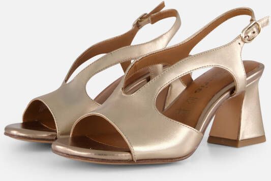 tamaris Sandalen met hak brons Leer