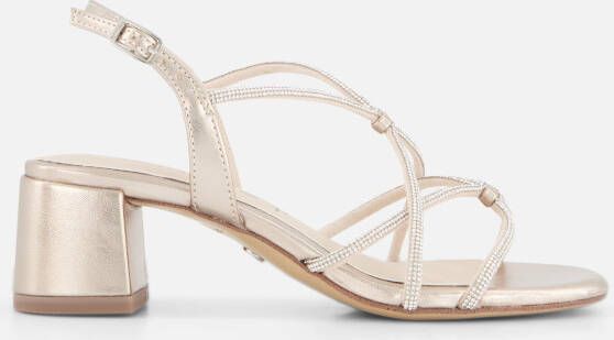 Tamaris Sandalen met hak goud Synthetisch Dames