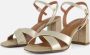 Tamaris Sandalen met hak goud Textiel Dames - Thumbnail 2