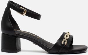 Tamaris Sandalen met hak zwart Synthetisch