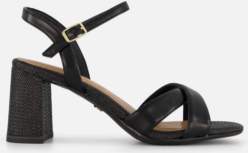 Tamaris Elegante Zwarte Platte Sandalen Black