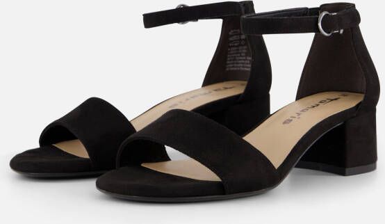 tamaris Sandalen met hak zwart Textiel