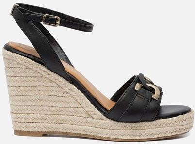 Tamaris Stijlvolle zwarte open sandalen Black Dames