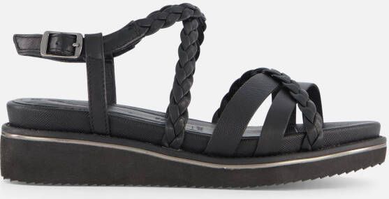 Tamaris Sandalen met sleehak zwart Imitatieleer Dames - Foto 1