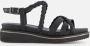 Tamaris Sandalen met sleehak zwart Imitatieleer Dames - Thumbnail 1