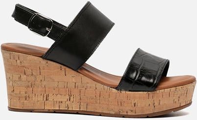 Tamaris Sandalen met sleehak zwart - Schoenen.nl