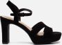 Tamaris Zwarte Suède Sandalette met Enkelbandje Black Dames - Thumbnail 2