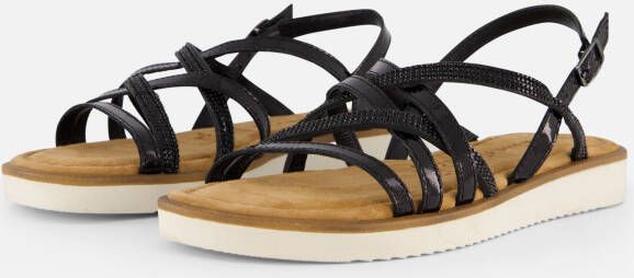 tamaris Sandalen zwart Leer