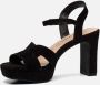 Tamaris Zwarte Suède Sandalette met Enkelbandje Black Dames - Thumbnail 2