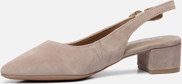 Tamaris Slingback Pumps taupe Leer Dames