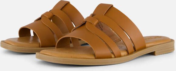 Tamaris Slippers cognac Leer Dames