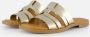 Tamaris Metallic Gouden Leren Slipper Multicolor Dames - Thumbnail 2