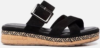 Tamaris slippers zwart outlet