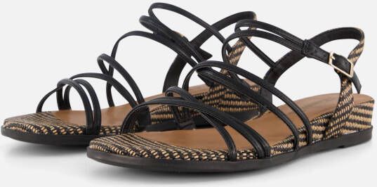 tamaris Slippers zwart Textiel